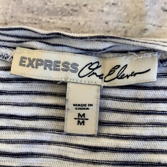 Express Striped "Wish You Were Here" Tee - Picture 9 of 12